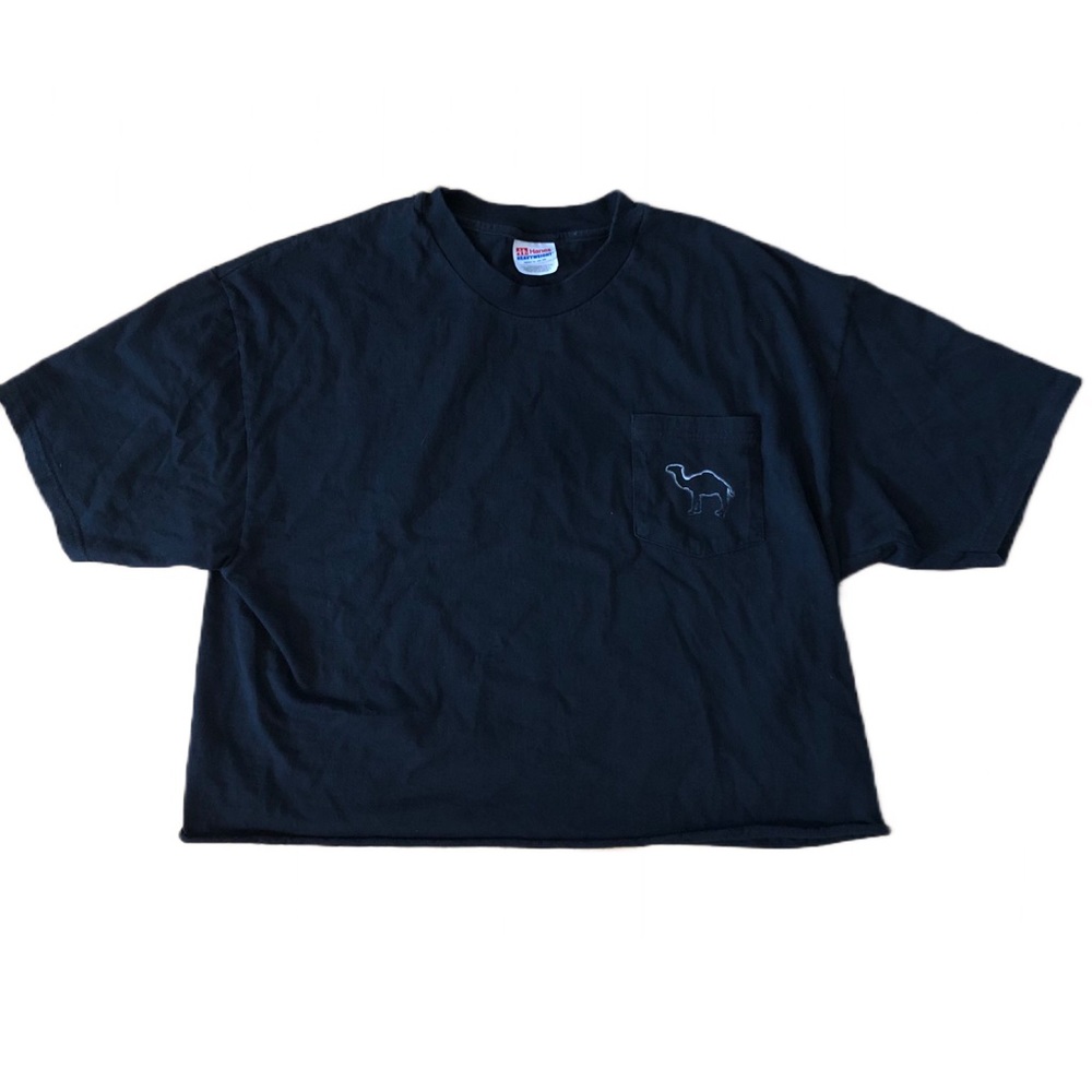 Vintage Cropped camel pocket T-shirt - Picture 3 of 5
